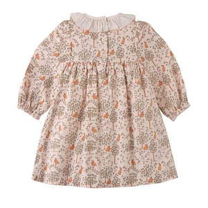 Платье с длинным рукавом Gingersnaps "Baby Trixie Bunny Meadows", кремовое